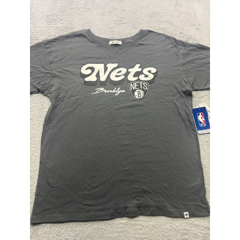 '47‎ Brand Brooklyn Nets Shadow Grey T Shirt Womens Medium NBA Basketball
